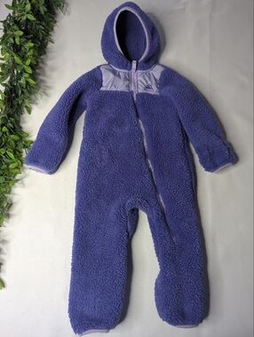 Snozu Fuzzy Warm Suit Size 18 Months Purple